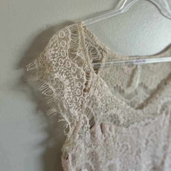 Free People Intimately Cream Lace Dress – Size L (8) - Picture 3 of 9